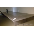 Grey 18 Foot Bullnose Boardroom Table